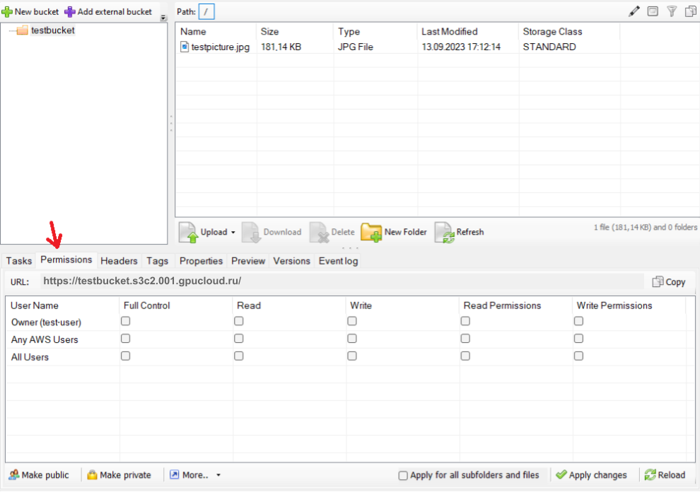 S3Browser Permissions